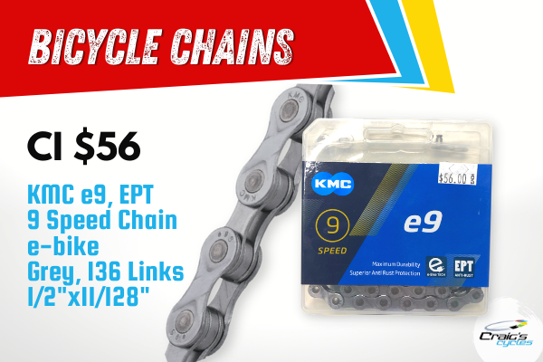 KMC e9, 9-Speed Chain, e-bike